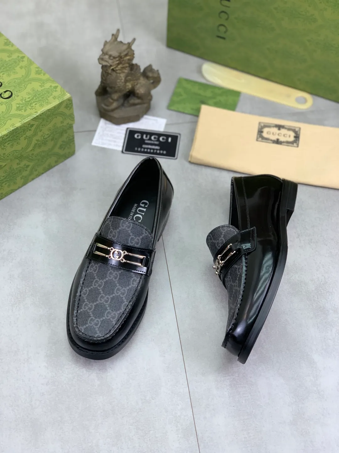 Men's men's shoes 💰P480 [New style] Water-dyed cowhide 💰💎💎💎 [Gucci] GUCCI high-end men's formal business leather shoes, original order 1:1 authentic goods! Original imported high-end open-edge beaded calfskin, original metal buckle, imported first-layer cowhide lining for feet, original outsole, men's shoe size: 38-45, 2️⃣ colors available